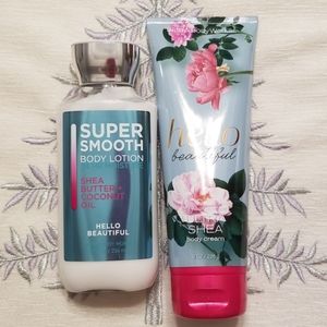 Bath and Body Works set Hello Beautiful